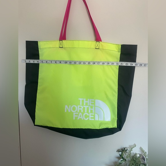 The North Face Neon Green and Black Tote with Pink Handles‎ - Picture 4 of 5